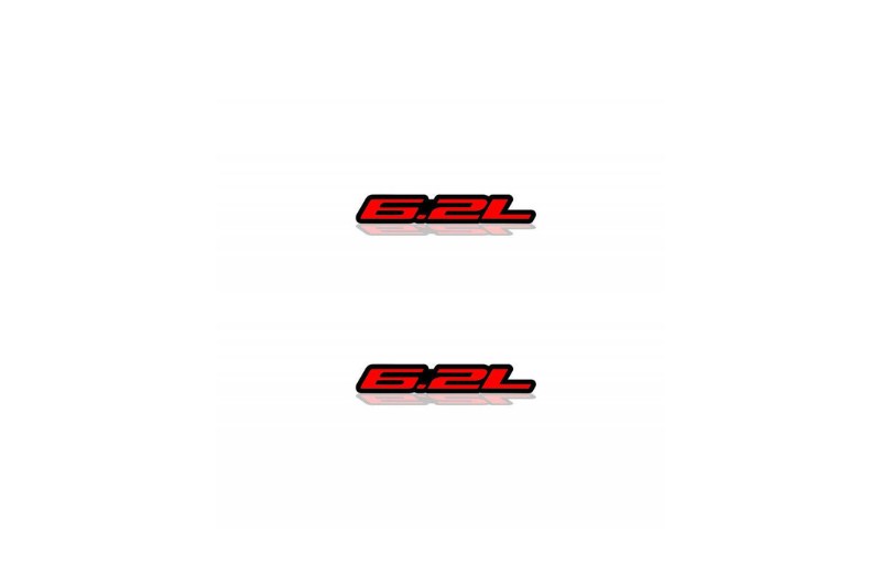 Dodge Emblem & Badge Set - Grille and Tailgate 6.2L logo Dodge emblems decoinfabric RED