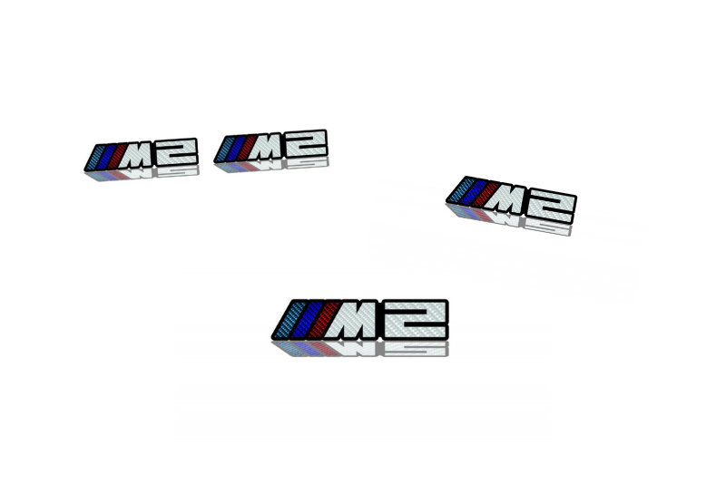 BMW Emblem & Badges set with M2 logo (type Carbon) BMW emblems decoinfabric