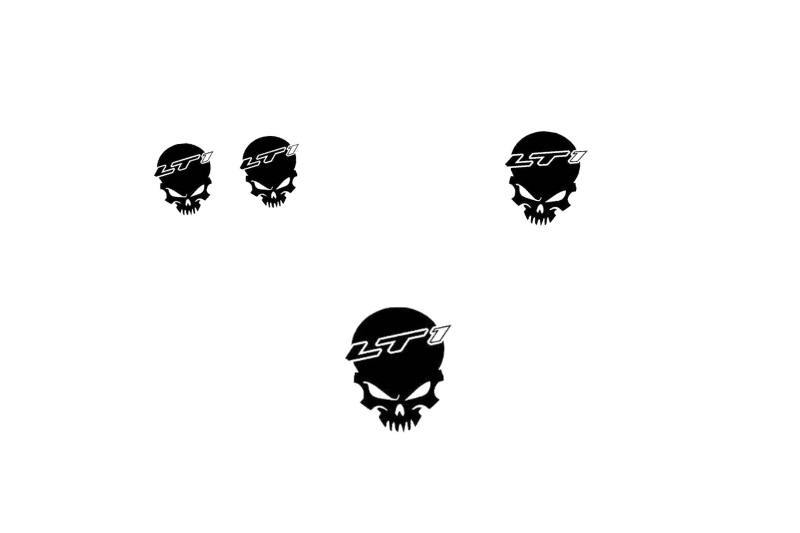Chevrolet Emblem & Badges set with Chevrolet LT1 Skull logo Chevrolet emblems decoinfabric