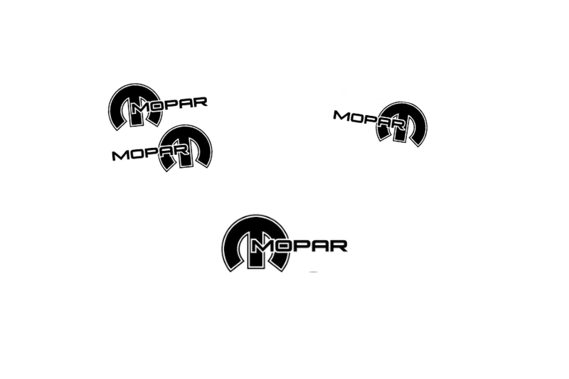 Jeep Emblem & Badges set with Mopar logo (Type 10) Jeep emblems decoinfabric