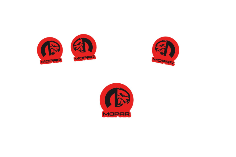 Dodge Emblem & Badges set with Mopar Hellcat logo (Type 2) Dodge emblems decoinfabric