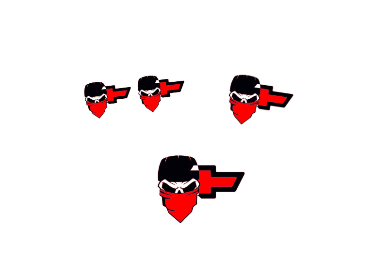 Chevrolet Emblem & Badges set with Chevy Skull logo (Type 2) Chevrolet emblems decoinfabric