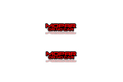 Dodge Emblem & Badge Set - Grille and Tailgate Mopar or No Car logo Dodge emblems decoinfabric RED