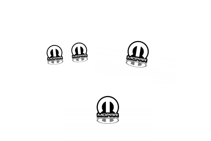 Chrysler Emblem & Badges set with Mopar logo (Type 5) Chrysler emblems decoinfabric