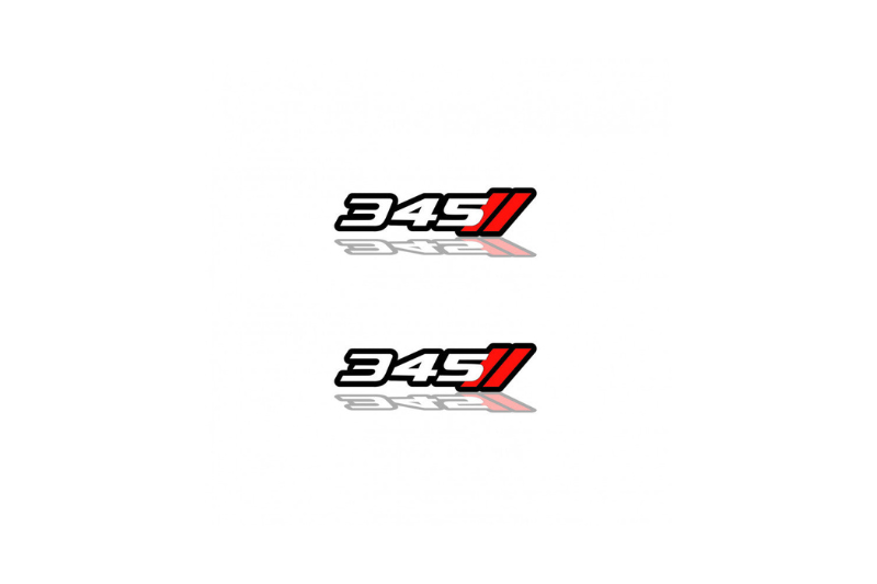 Dodge Emblem & Badge Set - Grille and Tailgate 345 + Dodge logo Dodge emblems decoinfabric WHITE