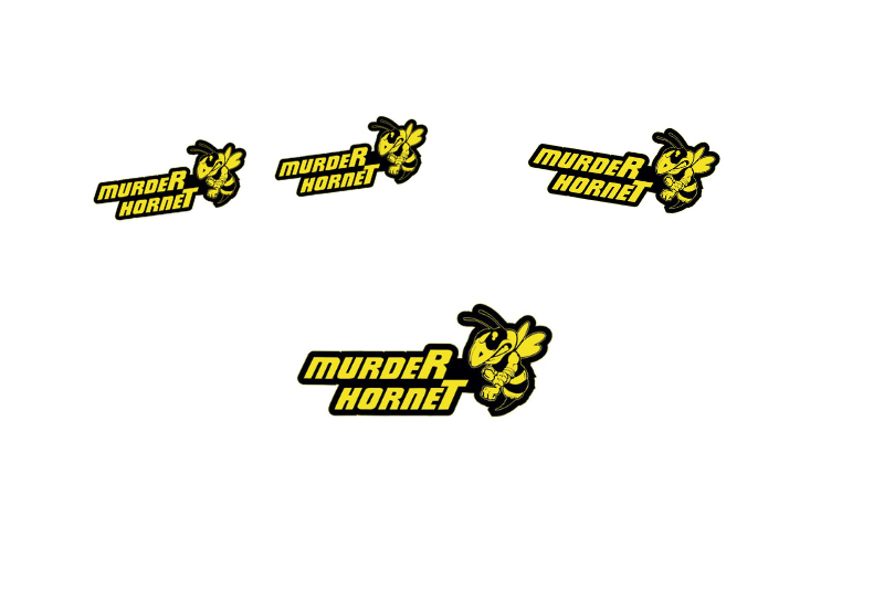 Dodge Emblem & Badges set with murdeR horneT logo (Type 5) Dodge emblems decoinfabric