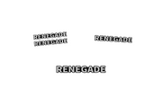 Jeep Emblem & Badges set with Renegade logo (Type 4) Jeep emblems decoinfabric
