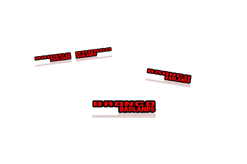 Ford Bronco Emblem & Badges set with Bronco Badlands logo Ford emblems decoinfabric