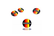 Toyota Emblem & Badges set with Toyota logo (Tricolor) Toyota emblems decoinfabric