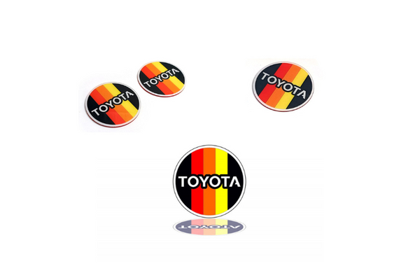 Toyota Emblem & Badges set with Toyota logo (Tricolor)