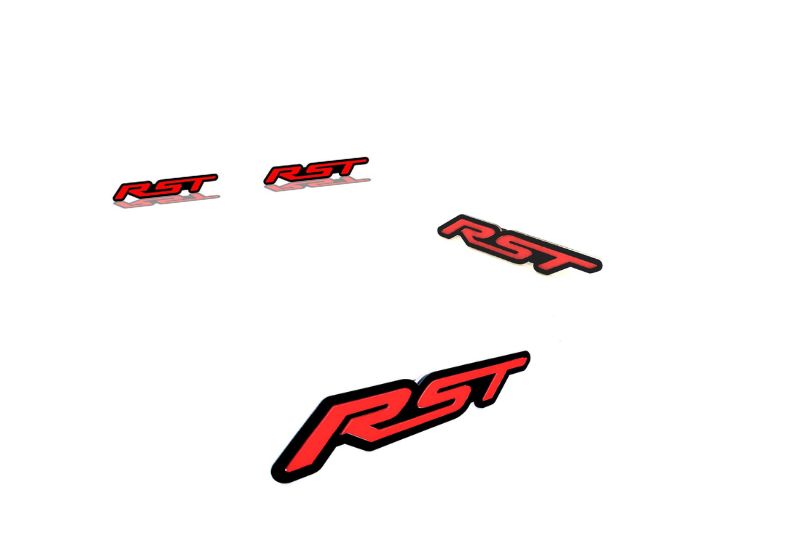Red Rst Emblem Chevrolet Emblem & Badges set with RST logo – decoinfabric