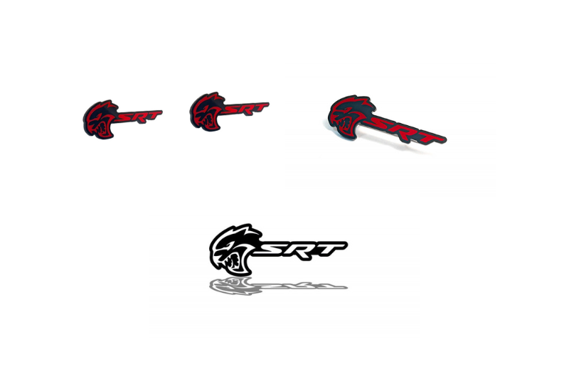 Dodge Emblem & Badges set with SRT Hellcat logo (Type 3) Dodge emblems decoinfabric