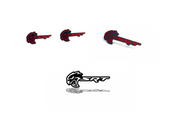 Dodge Emblem & Badges set with SRT Hellcat logo (Type 3) Dodge emblems decoinfabric