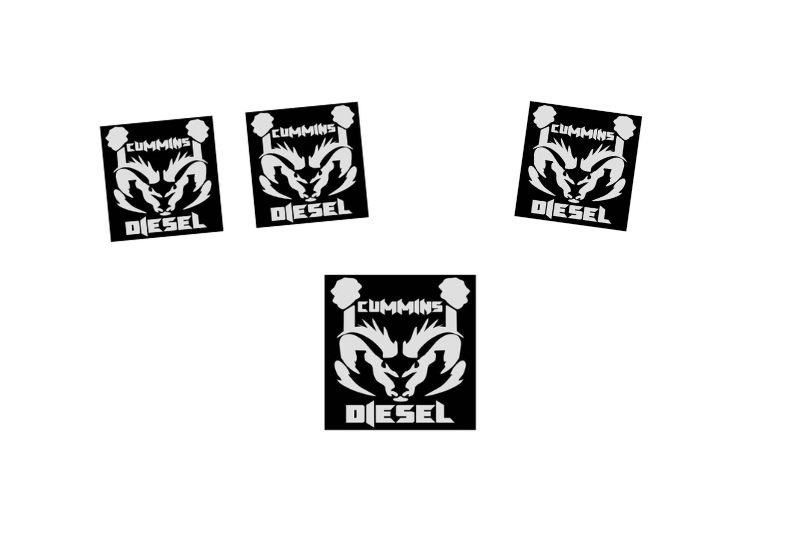 Dodge RAM Emblem & Badges set with Cummins Diesel logo