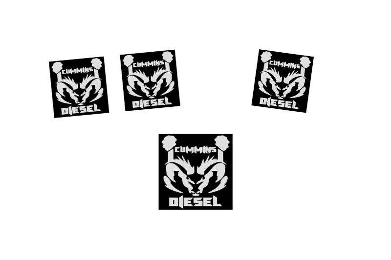 Dodge RAM Emblem & Badges set with Cummins Diesel logo Dodge emblems decoinfabric
