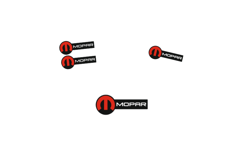 Chrysler Emblem & Badges set with Mopar logo (Type 9) Chrysler emblems decoinfabric