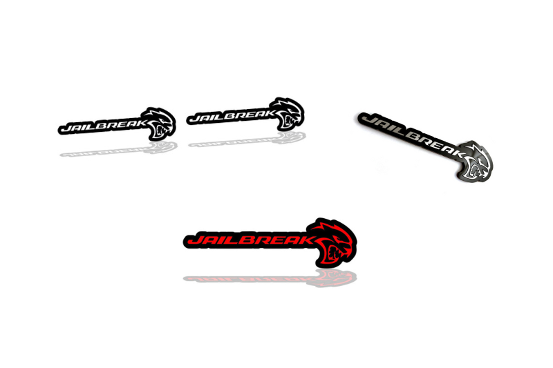 Dodge Emblem & Badges set with Jailbreak Hellcat logo Dodge emblems decoinfabric