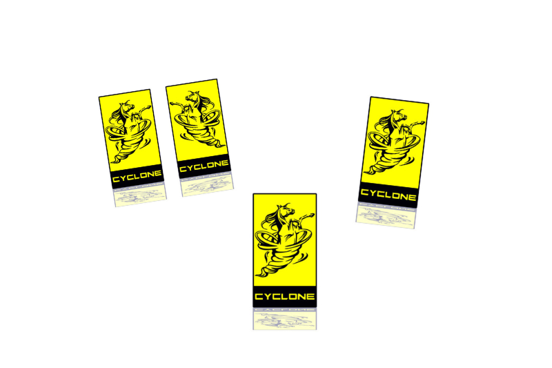 Ford Mustang Emblem & Badges set with Cyclone logo Ford emblems decoinfabric