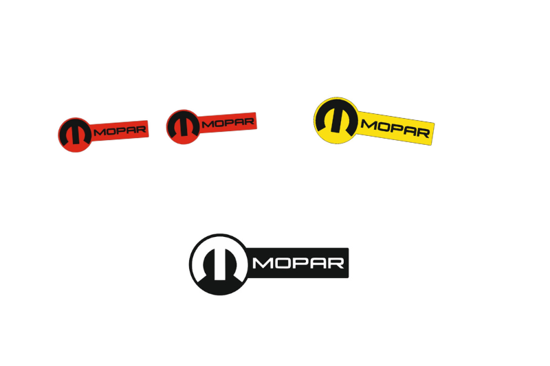 Chrysler Emblem & Badges set with Mopar logo (Type 17) Chrysler emblems decoinfabric