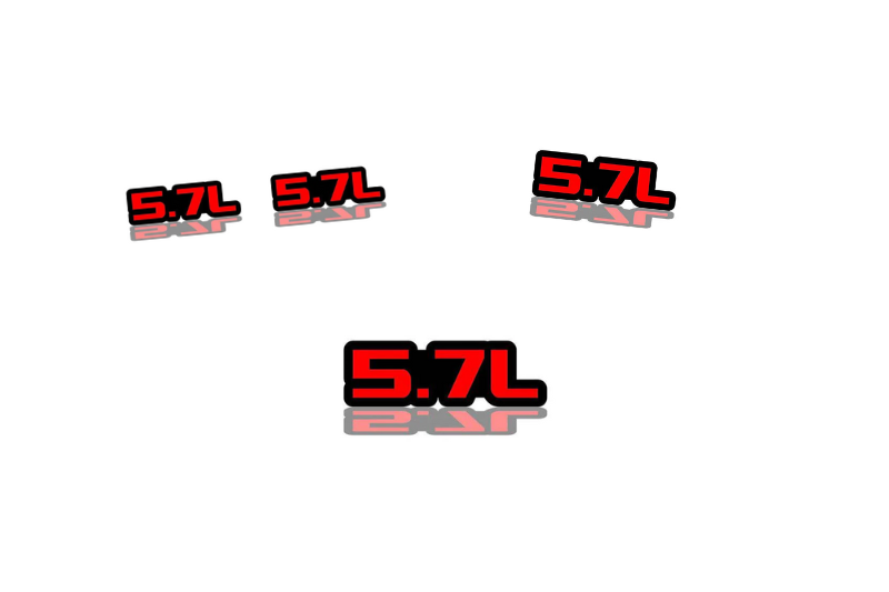 Dodge Emblem & Badges set with 5.7L logo Dodge emblems decoinfabric