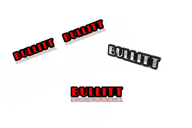 Ford Mustang Emblem & Badges set with Bullitt logo (Type 2) Ford emblems decoinfabric