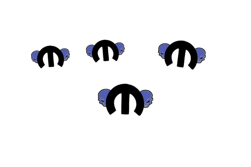 Jeep Emblem & Badges set with Mopar Skull logo (Type 10) Jeep emblems decoinfabric