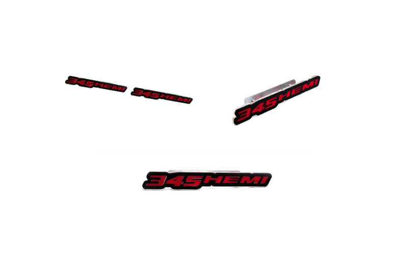 Dodge Emblem & Badges set with 345 Hemi logo