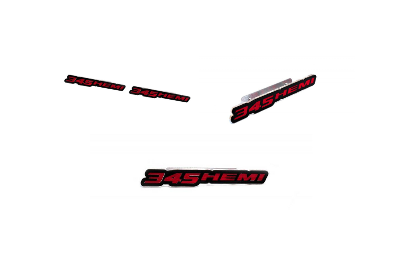 Dodge Emblem & Badges set with 345 Hemi logo Dodge emblems decoinfabric