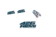 Dodge Stainless Steel Emblem & Badges set with 426HEMI logo Dodge emblems decoinfabric