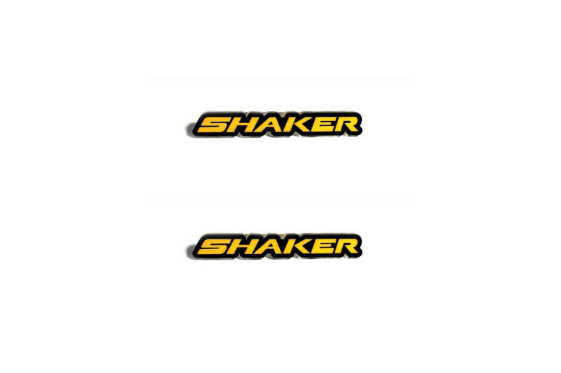 Dodge Emblem & Badge Set - Grille and Tailgate Shaker logo Dodge emblems decoinfabric YELLOW