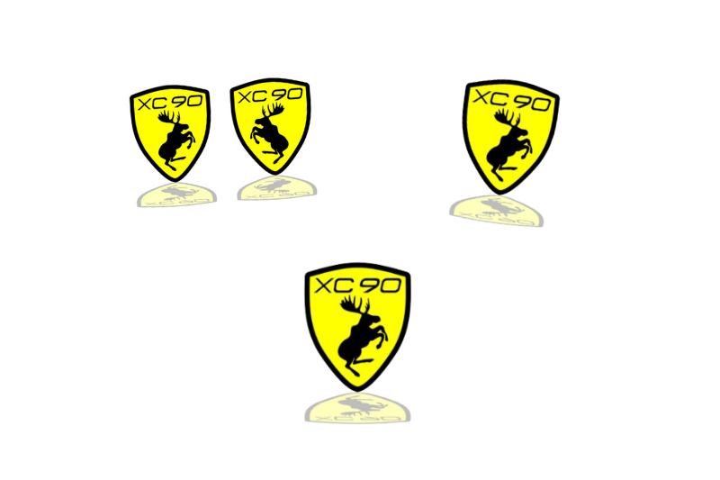 Volvo Emblem & Badges set with Volvo XC90 II logo (Type 2) Volvo emblems decoinfabric