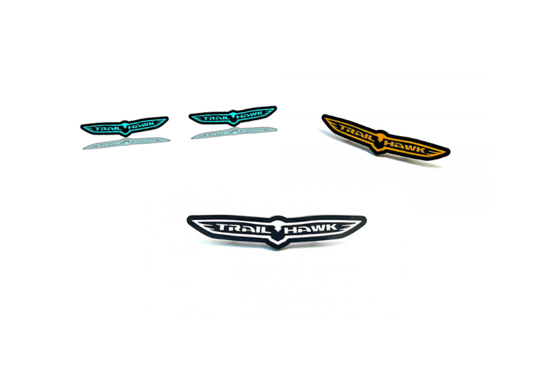 Jeep Emblem & Badges set with Trailhawk logo (Type 2) Jeep emblems decoinfabric