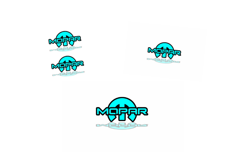 Dodge Emblem & Badges set with Mopar logo (Type 22) Dodge emblems decoinfabric