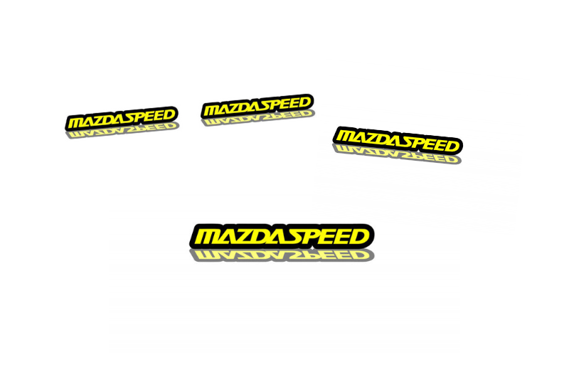 Mazda Emblem & Badges set with Mazdaspeed logo Mazda emblems decoinfabric