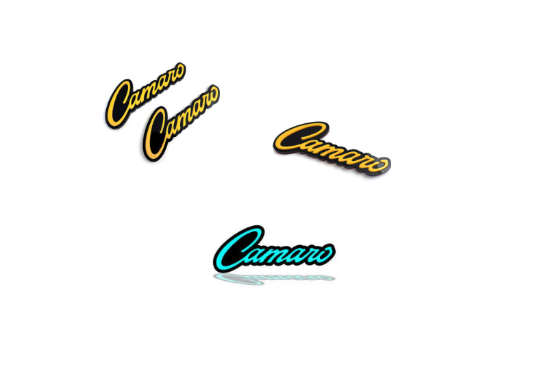 Chevrolet Camaro Emblem & Badges set with Camaro logo Chevrolet emblems decoinfabric