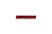 Mercedes G-Class Emblem & Badges set with BiTurbo logo Mercedes emblems decoinfabric BLACK RED