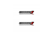Dodge Emblem & Badge Set - Grille and Tailgate Dodge Charger logo (Type 2) Dodge emblems decoinfabric WHITE