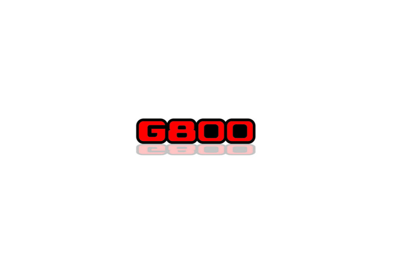 Mercedes G-Class tailgate trunk rear emblem with G800 logo Mercedes emblems decoinfabric BLACK RED