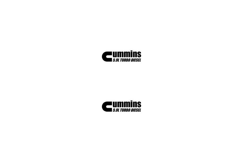 Dodge Emblem & Badge Set - Grille and Tailgate Cummins 5.9 Turbo Diesel logo Dodge emblems decoinfabric BLACK