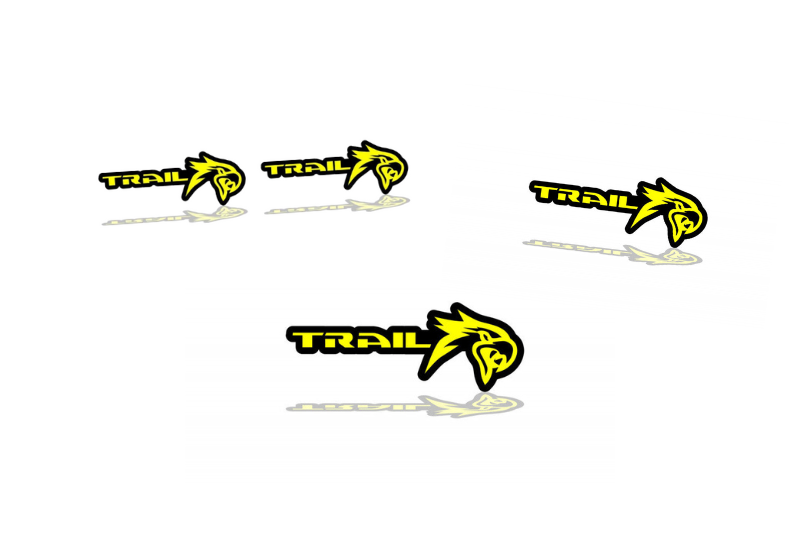 Jeep Emblem & Badges set with Trail + Hawk logo Jeep emblems decoinfabric