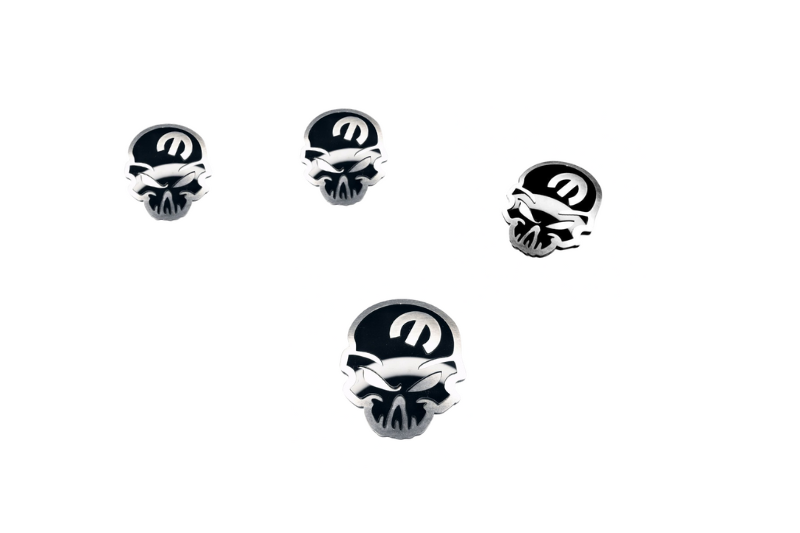 Dodge Stainless Steel Emblem & Badges set with Mopar Skull logo (Type 2)