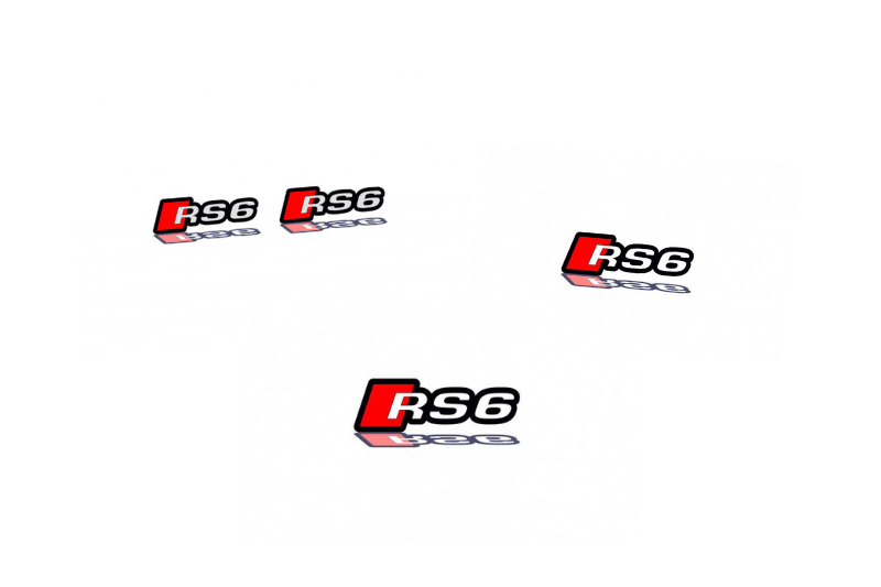 Audi Emblem & Badges set with RS6 logo Audi emblems decoinfabric
