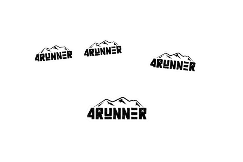 Toyota Emblem & Badges set with 4Runner logo (Type 2) Toyota emblems decoinfabric