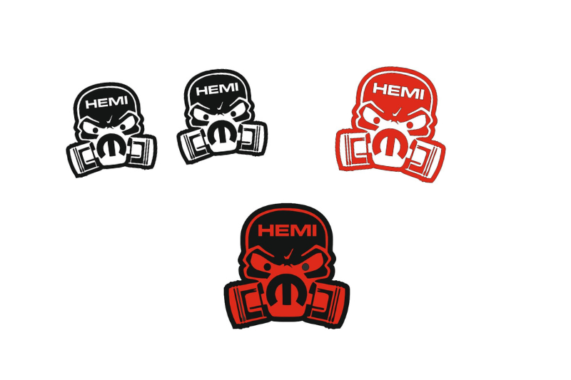 Jeep Emblem & Badges set with Mopar Hemi Piston Gas logo Jeep emblems decoinfabric