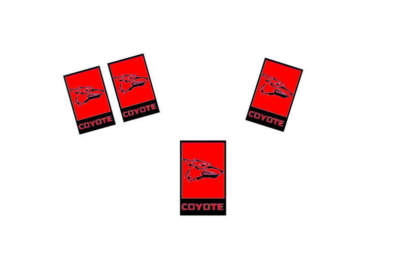 Ford Mustang Emblem & Badges set with Coyote logo (type 12) Ford emblems decoinfabric