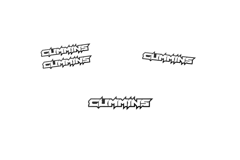 Dodge Emblem & Badges set with Cummins logo (Type 4) Dodge emblems decoinfabric