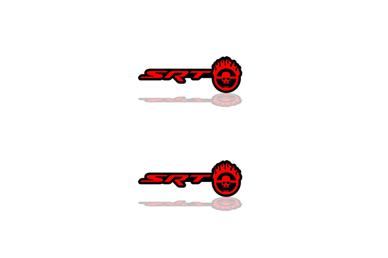 Dodge Emblem & Badge Set - Grille and Tailgate SRT Mad Max Fury Road logo Dodge emblems decoinfabric RED