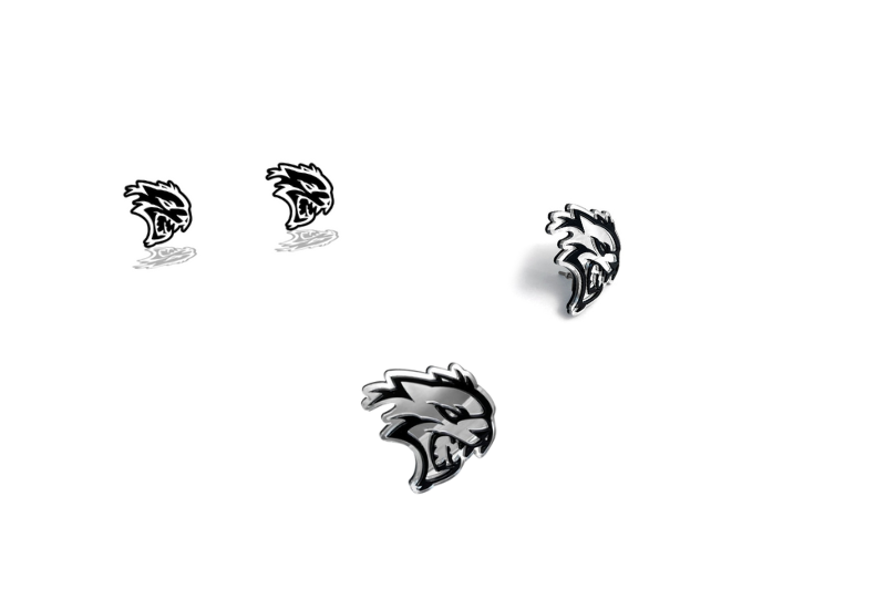 Chrysler Emblem & Badges set with Hellcat logo (Type 2) Chrysler emblems decoinfabric