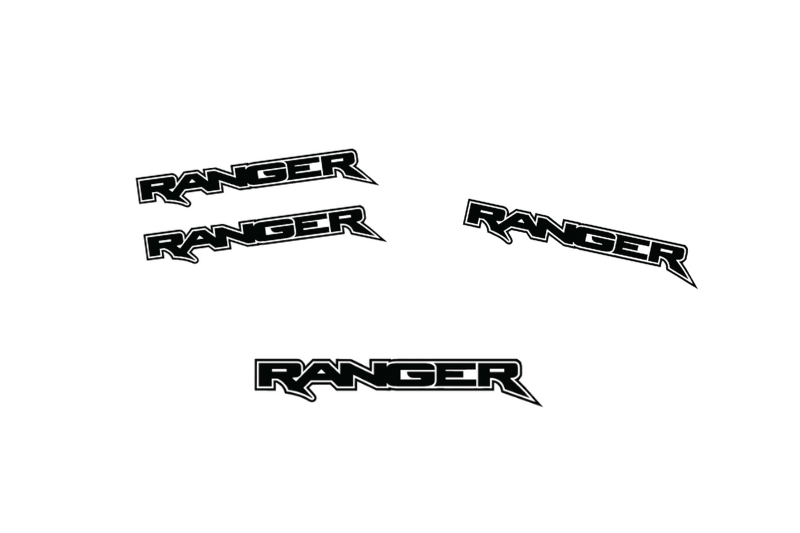 Ford Ranger Emblem & Badges set with Ranger logo (Type 3) Ford emblems decoinfabric