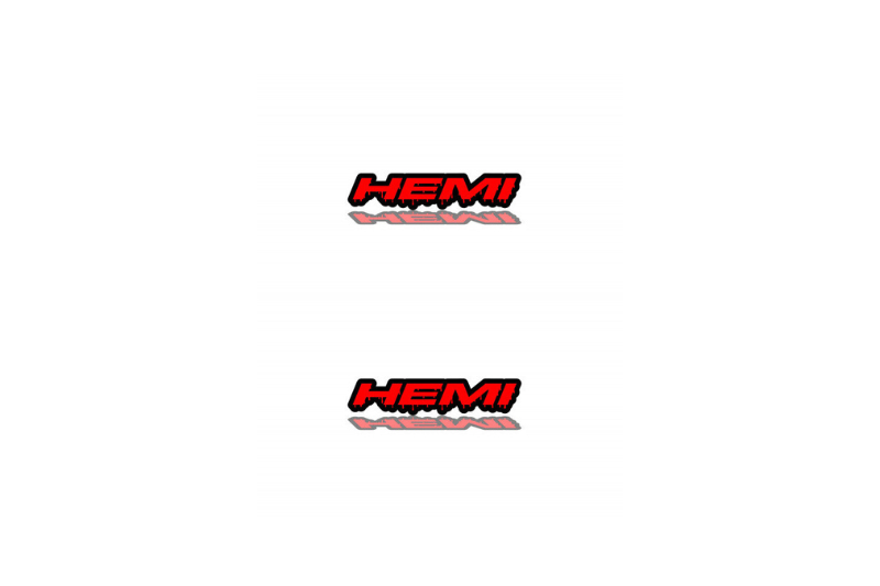 Dodge Emblem & Badge Set - Grille and Tailgate Hemi Blood logo Dodge emblems decoinfabric RED